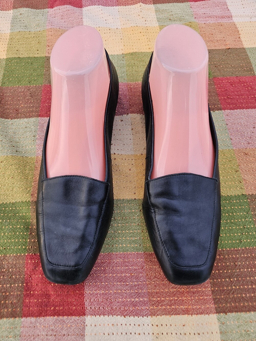 Liberty Women’s Black Leather Square Toe Loafers Flats Brazil Size 9N Narrow